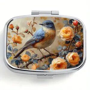 Beautiful Bird & Flowers Pill Case